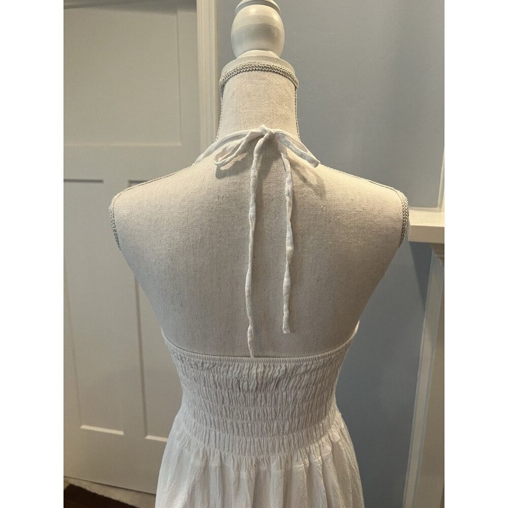 Seaspice Resort Wear Arabella Panel High Split Midi Dress M Peruvian Cotton EUC - Picture 13 of 16